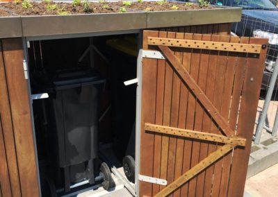 Dachbegrünung Mülltonnenbox
